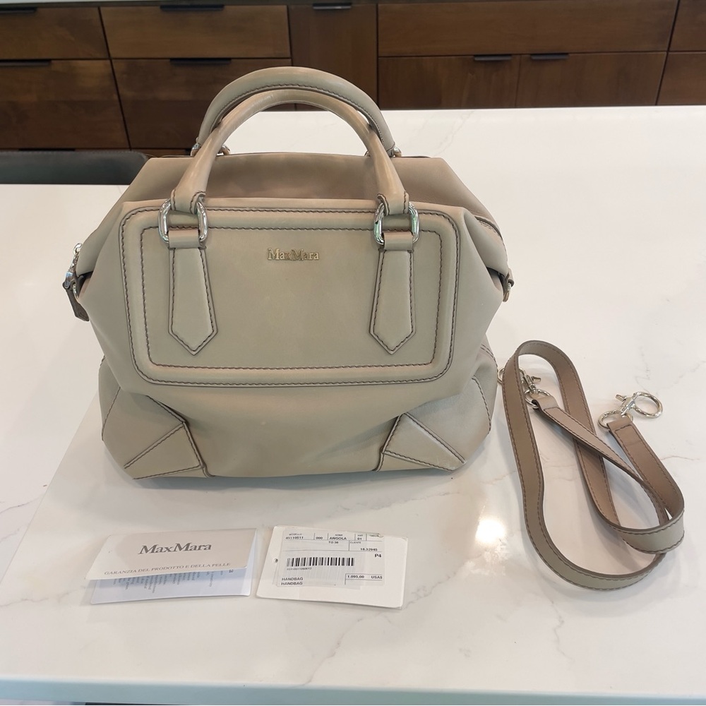 Max Mara Olimpia Tan Handbag
